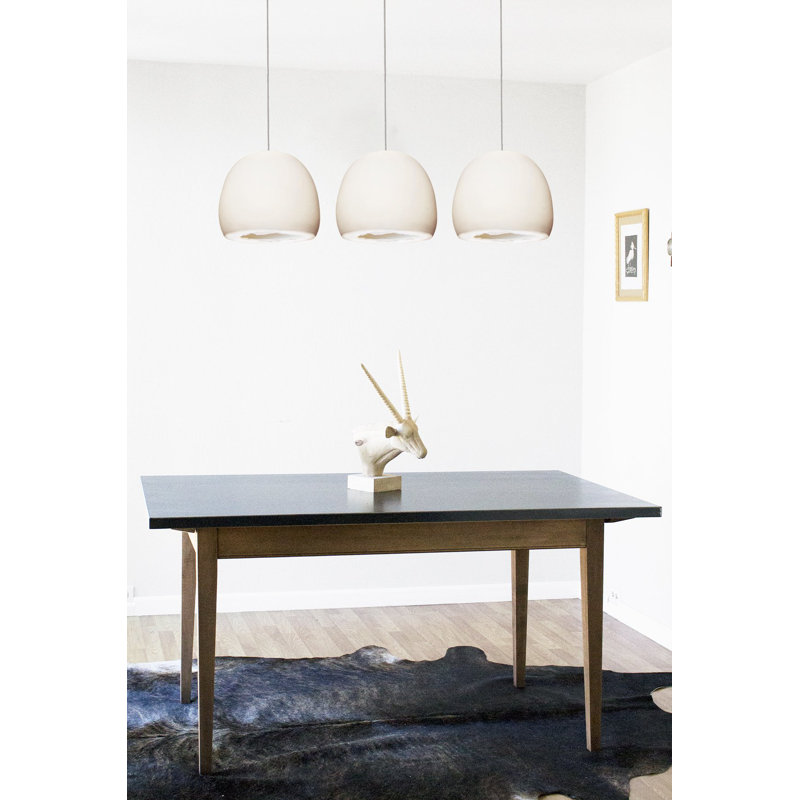 1 - Light Pendant, White, Nickel