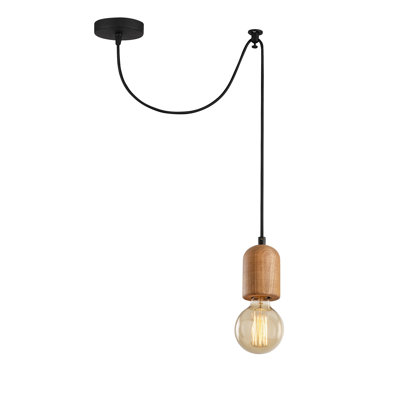 1 - Light Black/Brown Single Pendant