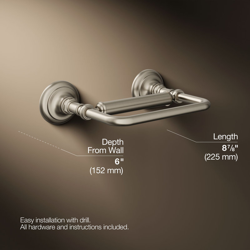 Artifacts® Pivoting Toilet Tissue Holder, Vibrant Brushed Nickel