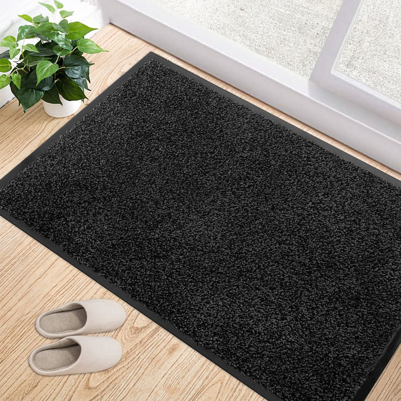 Geathers Non-Slip Solid Color Doormat, Beige, 60cm W x 180cm L