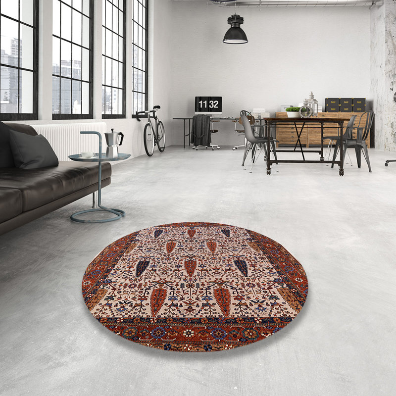 Oriental Indoor Rug, Round 5'