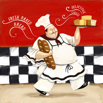 Happy Chef - Wrapped Canvas Painting