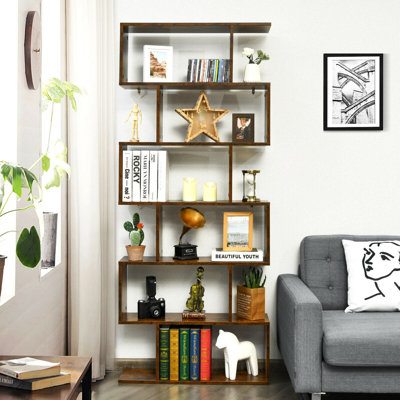 75" H x 31.5" W Geometric Bookcase