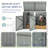 Metal Outdoor Garbage Bin Shed With 54 Cubic Feet Storage, Pneumatic Lid Support, And Dual-Chain Opening System For Garden Or Yard Use.-121444609