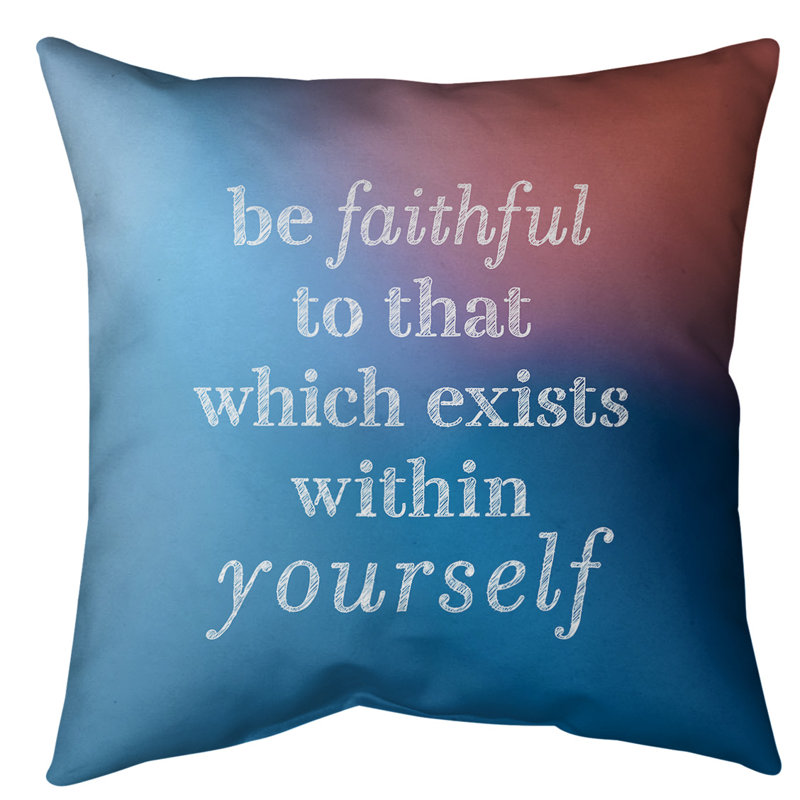 Coussin décoratif d’intérieur/d’extérieur fidèle, 20 po x 20 po, Bleu / rose