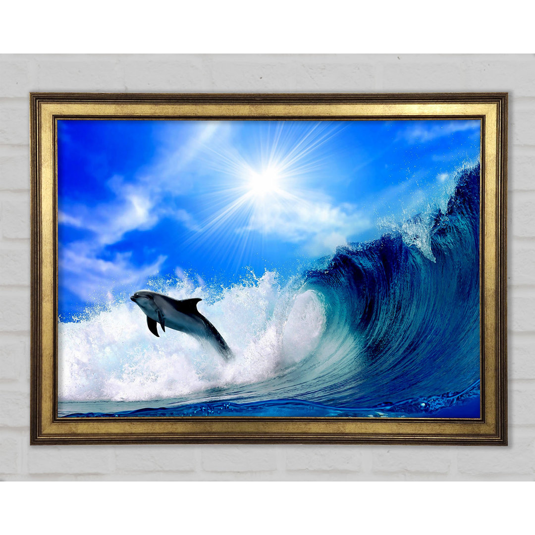 Gerahmtes Bild Dolphin Jumping In The Sea