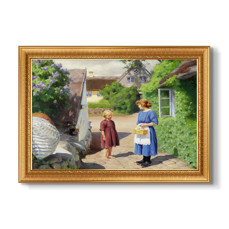 Summer Day in Jyllinge, 1922 - Hans Andersen Brendekilde - Toile encadrée sur mesure, 20x28 INNER SIZE, Framed Canvas