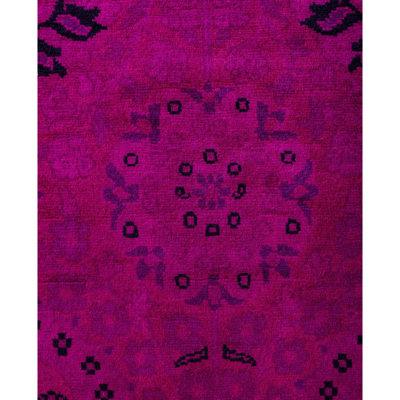 Overdyed One-of-a-Kind 3' 2" X 9' 1" Hand Knotted Area Rug