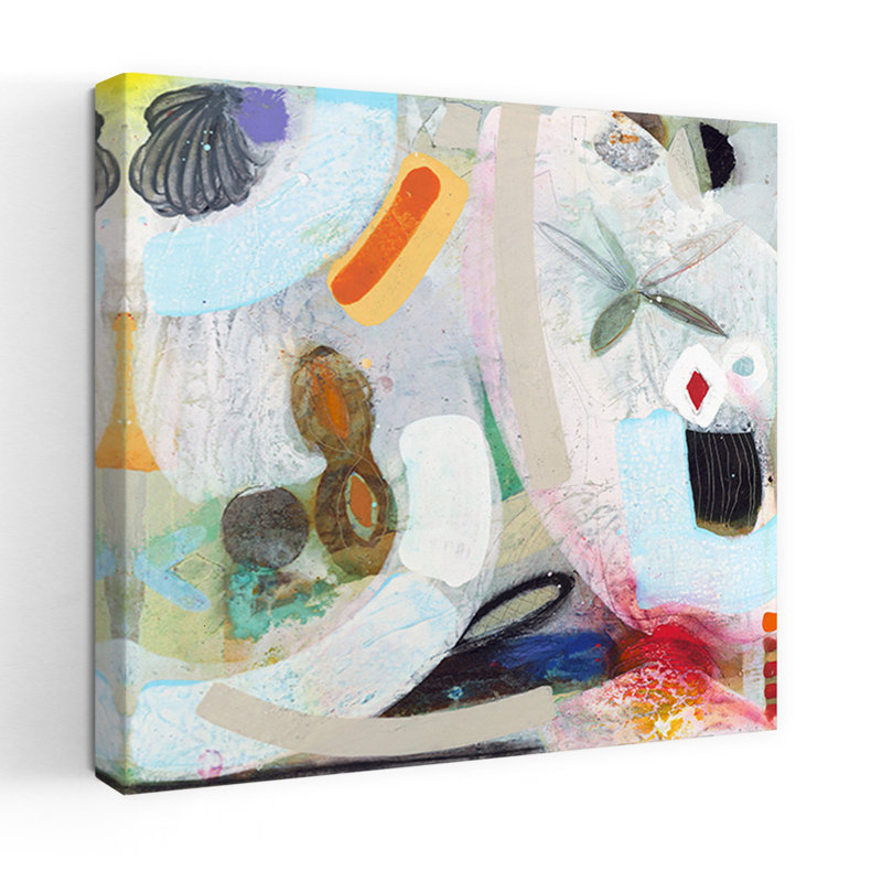 «Changed My Mind» 6, art abstrait contemporain, H 18 po x l 18 po
