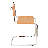 Mart Stam Cantilever Side Chair w/ Chrome-Plated Steel Frame (Various Bonded Leather Colors)-853949156