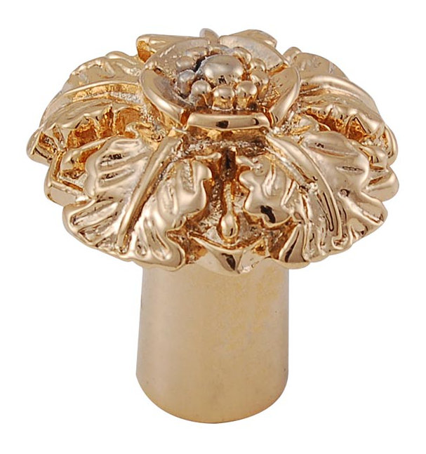 Poignée fantaisie Carlotta, Or poli, H 1,125 po x l 1,125 po x P 1,25 po