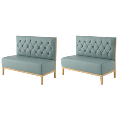 Banc rembourré en similicuir Light Luxury
