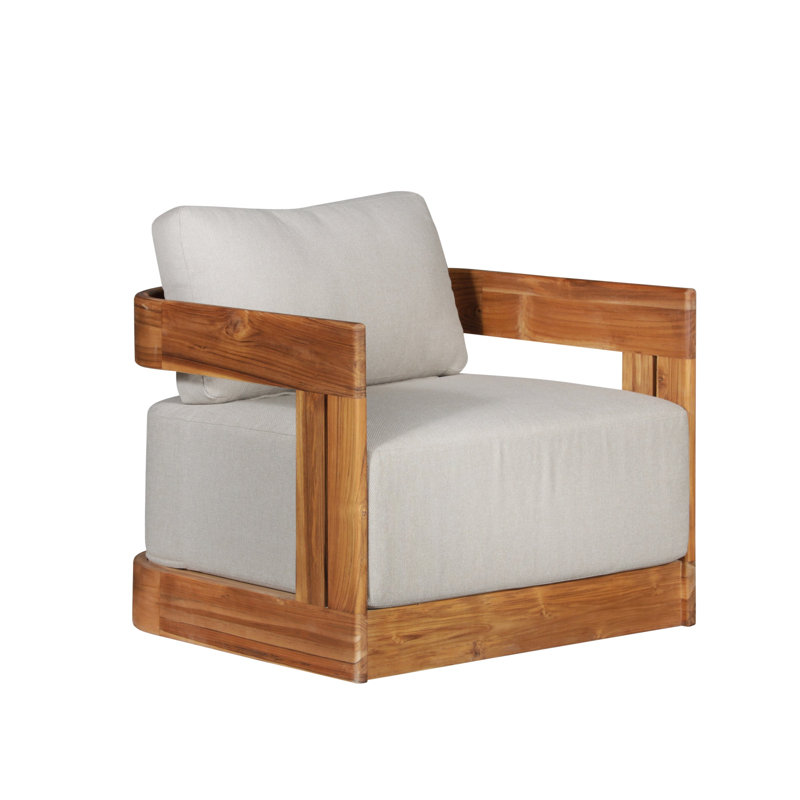 Chaise de patio avec coussins, Gris, Brun