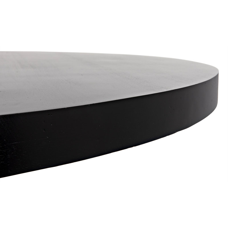 Hugo Round Dining Table, Black, 30" H x 60" L x 60" W