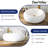 DeerValley 20" x 7'' Circular/Round White Ceramic  Vessel Bathroom Sink with Overflow