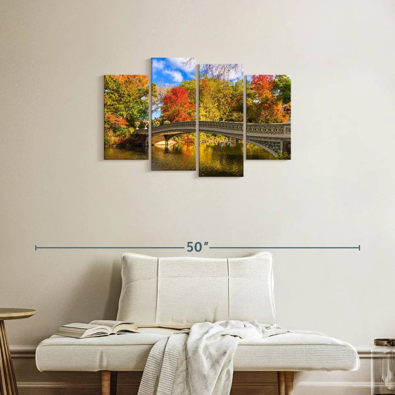 Nicci Bow Bridge In Central Park, 22" H x 36" W