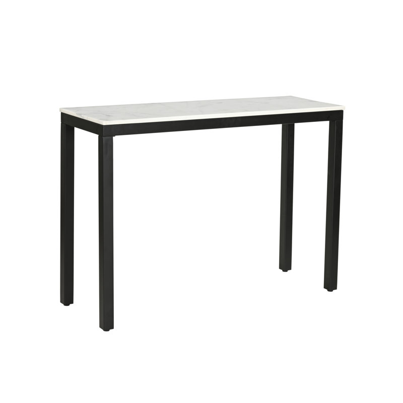PARSON MARBLE CONSOLE TABLE BLACK BASE