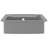 vidaXL Granite Kitchen Sink Single Basin Grey-119892964