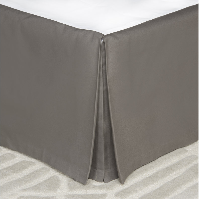 Belmont Metal Solid Grey 15 inch drop Bed Skirt, King