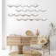 Décoration murale miroir en forme de larme, argent