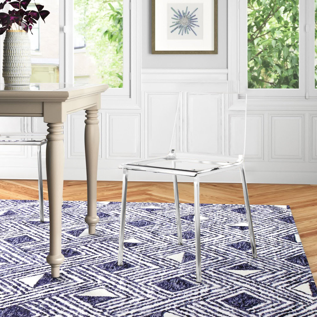 Adelia Side Chair in Clear (Set of 2) Etta Avenue™ Leg 