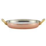 Ruffoni Historia 3.5 Qt. Copper Oval Décor Au Gratin Baking Dish with Lid