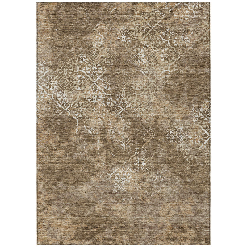 Tapis floral lavable intérieur / extérieur 9 pi x 12 pi