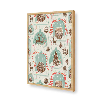 «Gingerbread Village Cream» par Heather Dutton, reproduction d'art sur toile