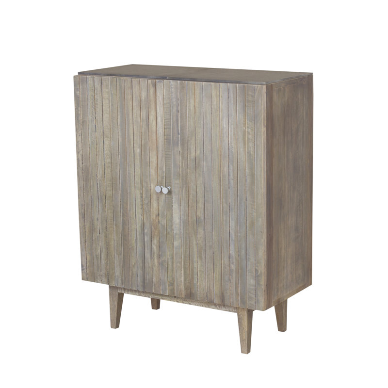 Leda Solid Wood 2 - Door Rectangle Accent Cabinet