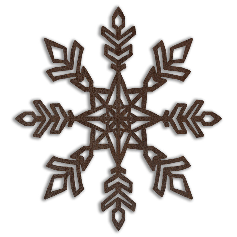 4 " Snowflake Ornament, Brown