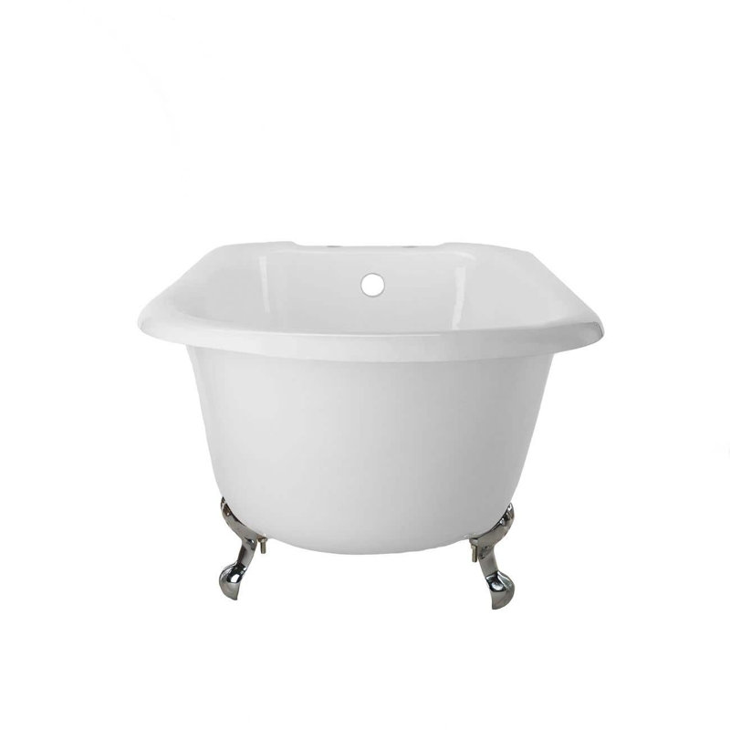 Norfolk 48.5'' x 30'' Soaking Cast Iron Bathtub, Chrome