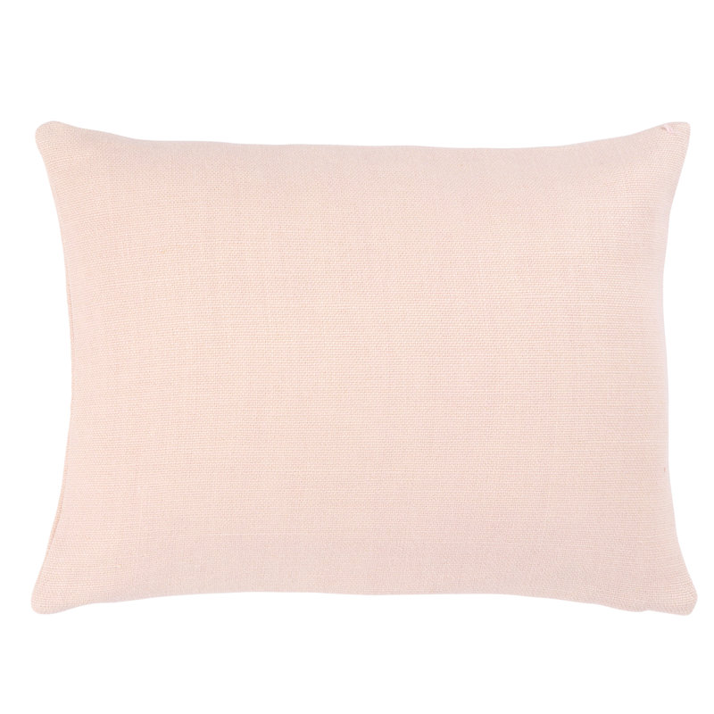 Piet Performance Linen Lumbar Pillow, 12"H x 16"W, Pink, Rectangular