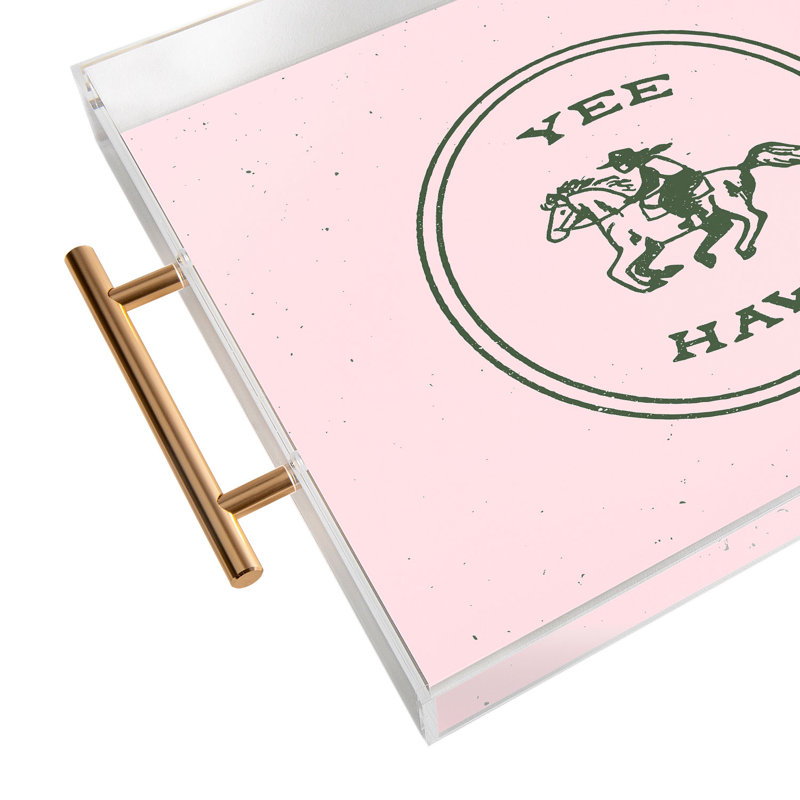 Emma's Yee Haw dans un plateau en acrylique rose