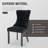 Velvet Fabric Upholstered Dining Chairs Set of 4,Black-477584247-477584245