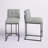 Privy Black Stainless Steel Upholstered Counter Stool-570633222-573757569