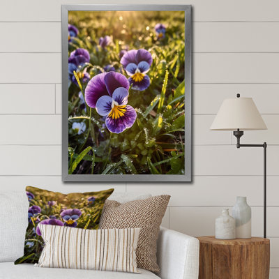 «Mauve, jaune, nature, pensées, V», sur toile