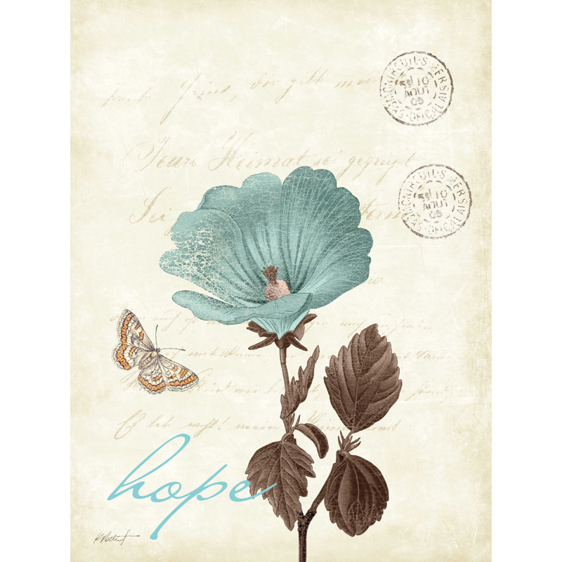 Touch of Blue III Hope - impression sur toile tendue, H 16 po x l 12 po