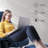 Recliner with Ottoman, Reclining Chair with Massage, Chenille Fabric Swivel Recliner Chairs-1450713732