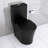 Matte Black Elongated Toilet, 1.1/1.6 Dual Flush, Powerful Flushing For Use Porcelain, Comfort Design-125560729