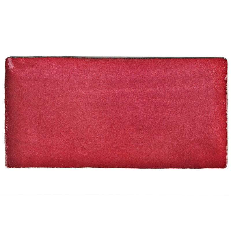 Antic Special 3" x 6" Ceramic Vintage Subway Wall Tile, Special Red Moon
