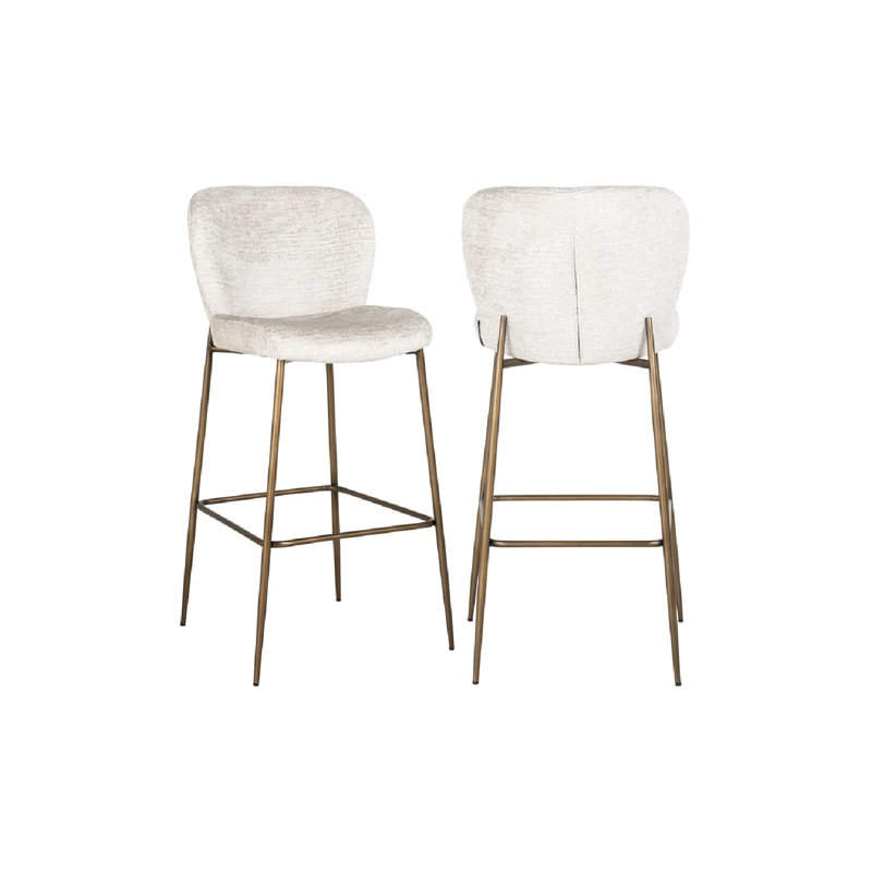 Darby Bar Stool, Gold, Cream