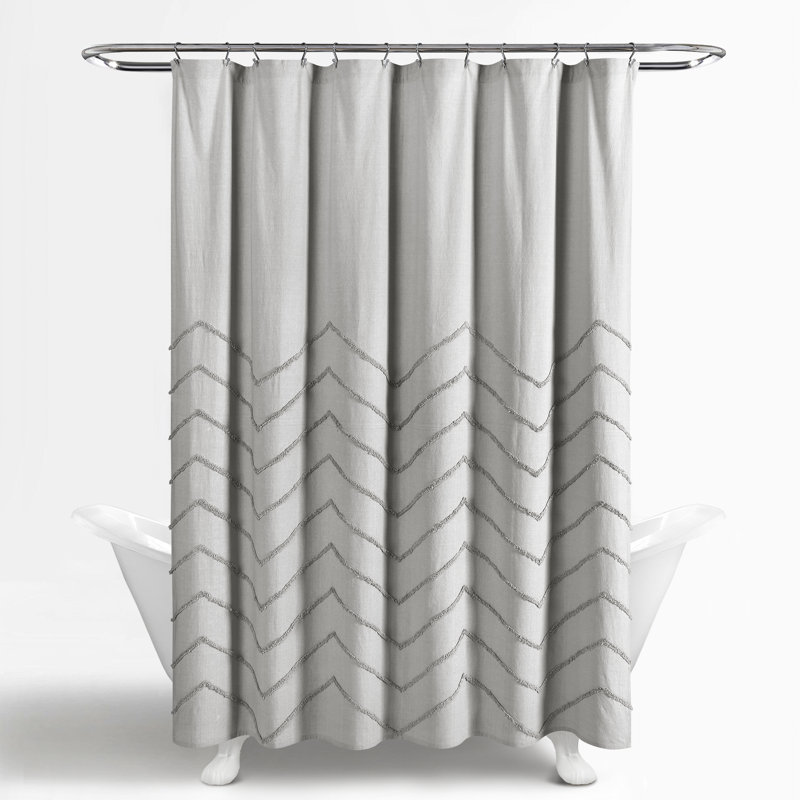Rideau de douche Chenille, Gris