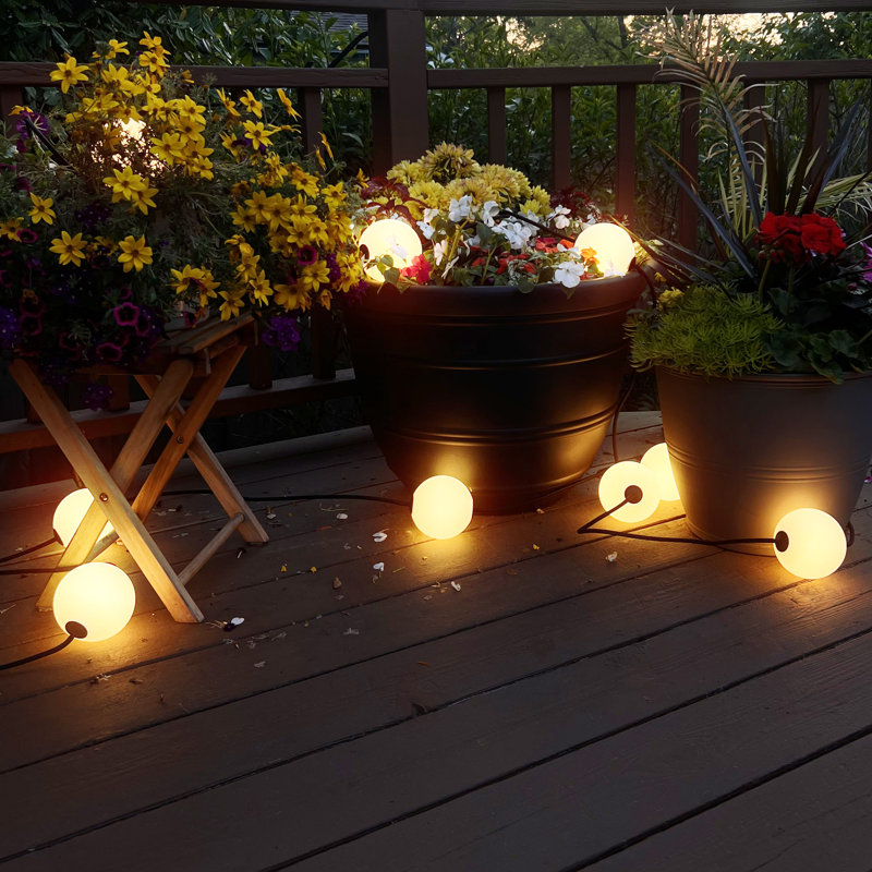 Orb String Lights With 10 Frosted LED Weatherproof Globe Lights - 30 Ft Plug In Commercial Grade Light Strand