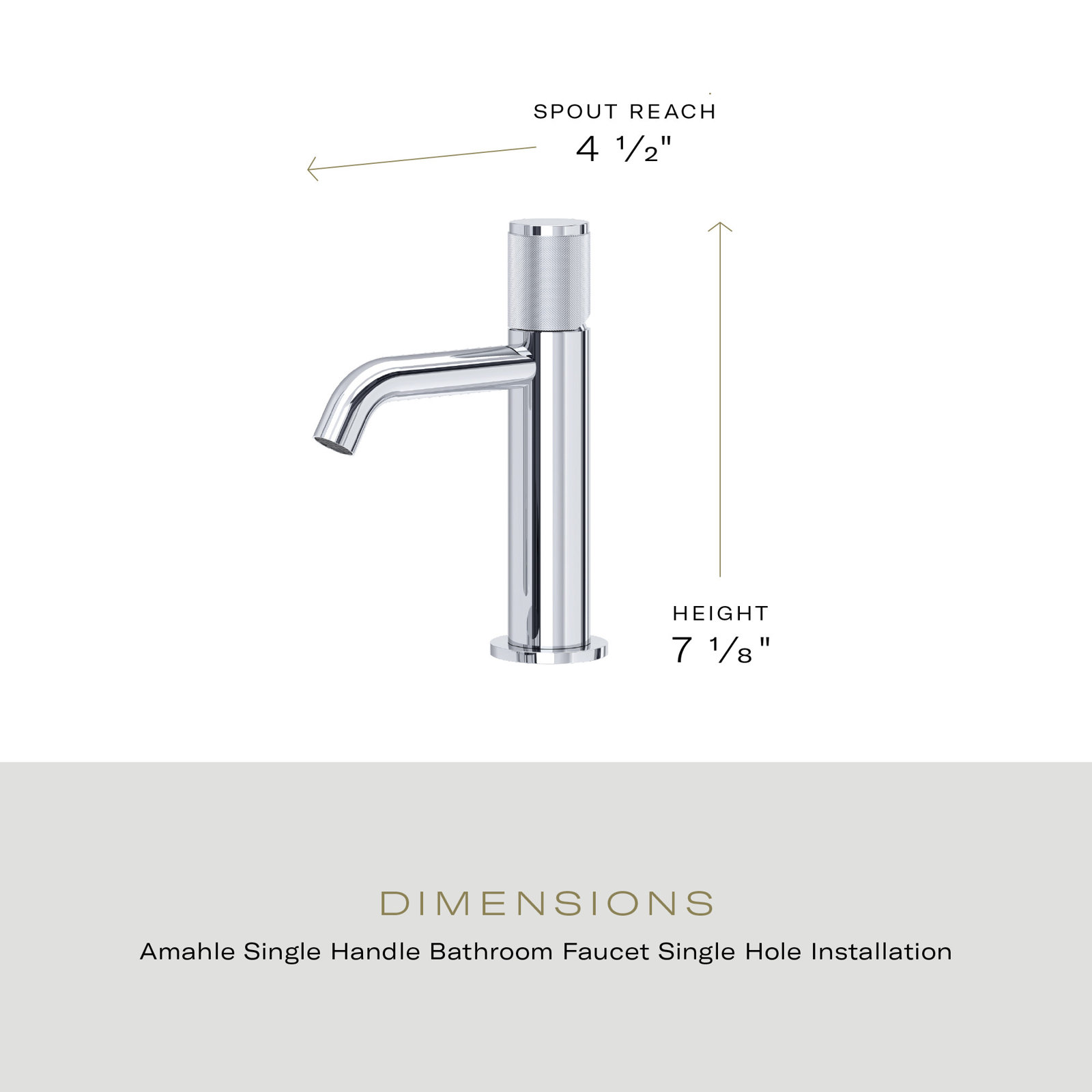 Terrell Single-handle Bathroom Faucet with Drain Assembly, Polished Chrome