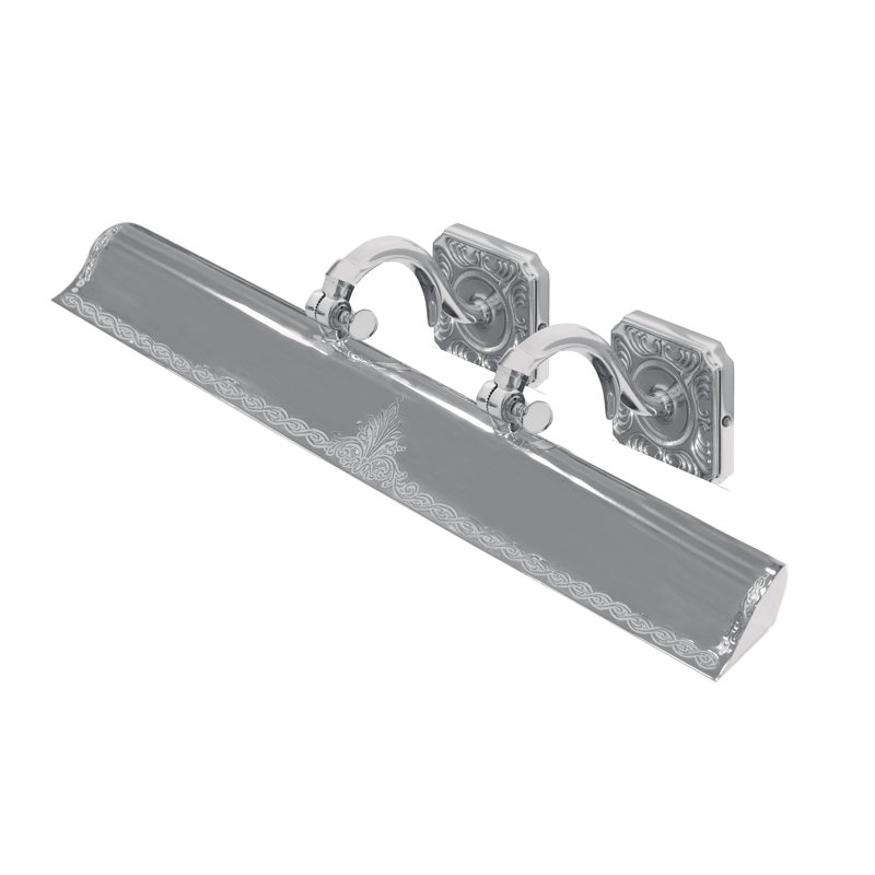 Fessler 2 -Light Hardwired Dimmable LED Wall Mounted Picture Light, Bright Chrome