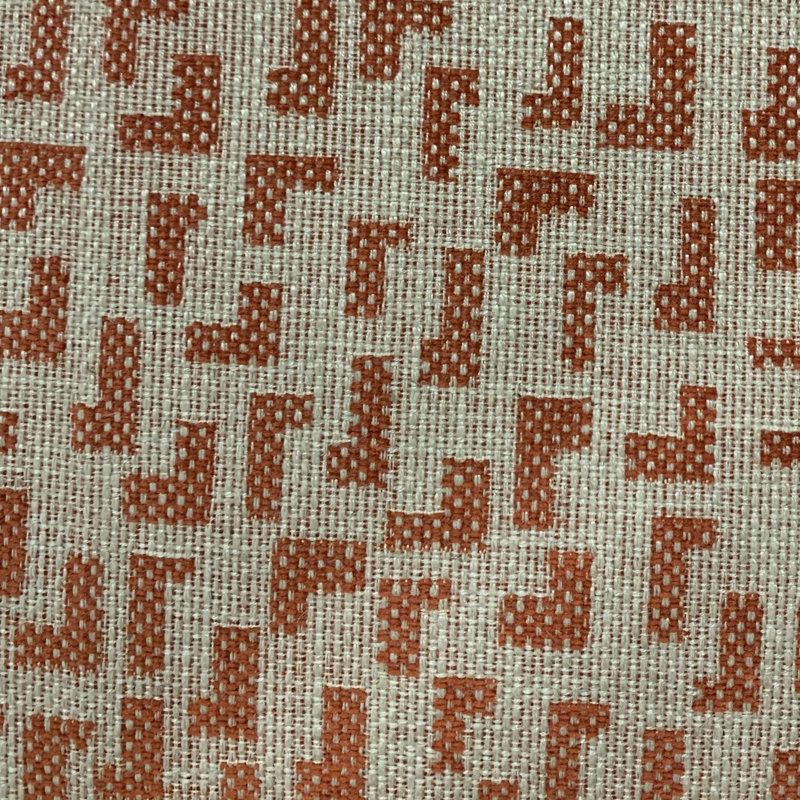 Coussin abstrait angles, Brun, beige, 18 po x 18 po