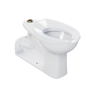 Marquette Rear Outlet Commercial Elongated Top Spud Flushometer Toilet Bowl