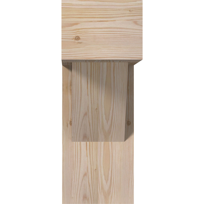 Traditional Block Bracket w/ Offset Brace, 20 x 20, 7 1/2"W Douglas Fir (Smooth)