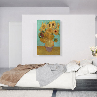 Tournesols sur fond bleu - Impression