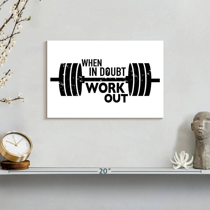 Kema When In Doubt Work Out, 8" H x 12" W